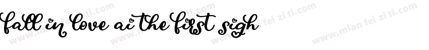 fall in love ai the first sight字体转换
